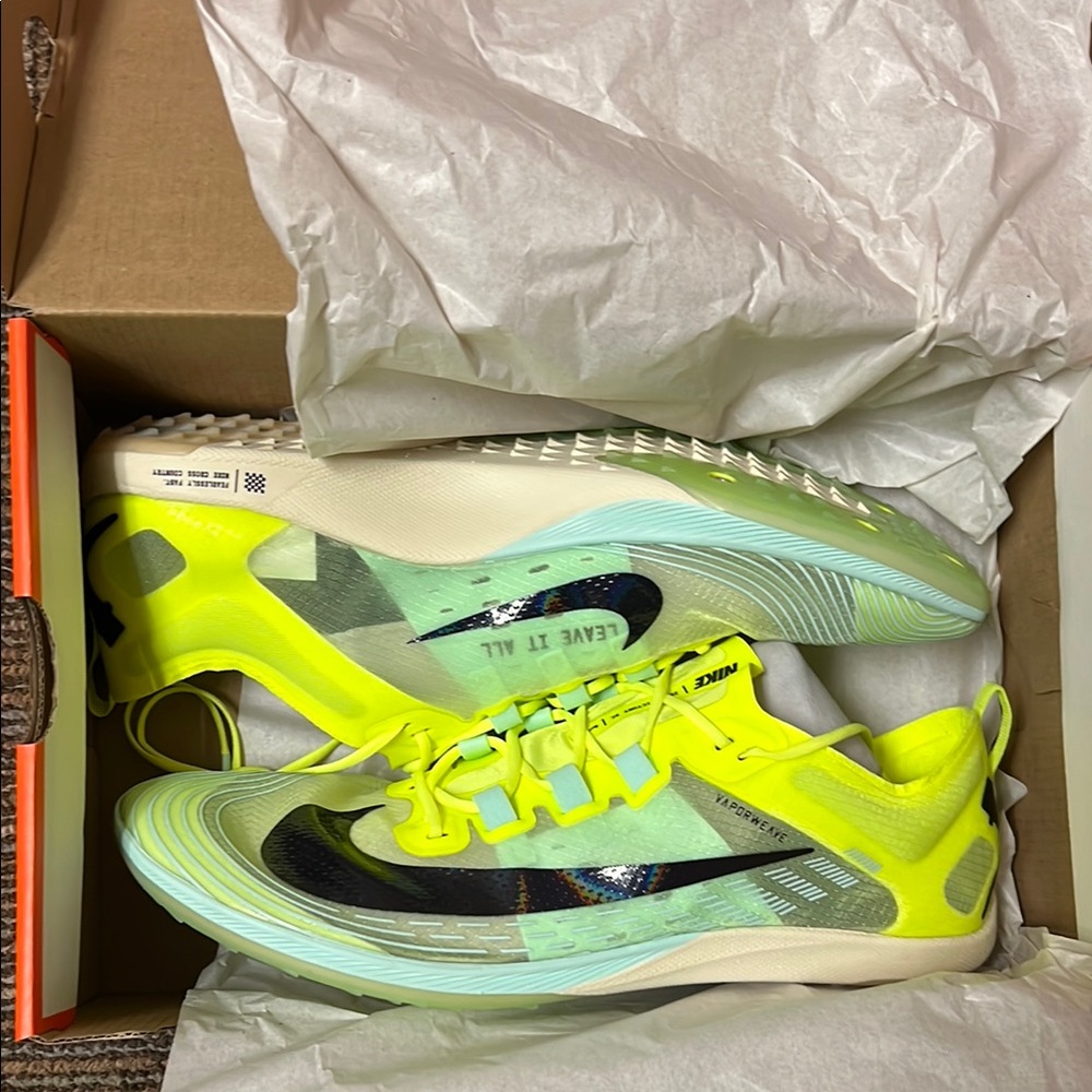 Nike Zoom Victory XC 5 | Men’s Size 12.5 | Neon Yellow and Mint Green XC Spikes